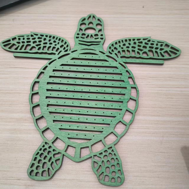 Raft de bijuterii retro transfrontalier în formă de broască țestoasă creativă, raft de cercei din lemn, raft de bijuterii de mare capacitate