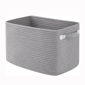 Coș de depozitare decorativ pentru haine murdare, coș de bumbac și frânghie, scandinav, cutie de depozitare diverse, coș de depozitare pentru dormitor