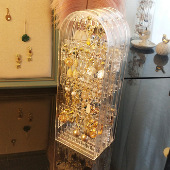 Ράφι για σκουλαρίκια Ράφι επίδειξης Αρχική αποθήκευση Κρεμαστό κολιέ Σκουλαρίκια Κουτί αποθήκευσης σκουλαρικιών Μεγάλη χωρητικότητα Διαφανές Shouyu Su