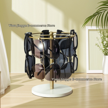 Κουτί αποθήκευσης γυαλιών ηλίου Crossborder Πλαίσιο γυαλιών Μεταλλικό πλαίσιο Βάση πεύκου Αποθήκευση Ράφι προβολής Μαύρο Χρυσό