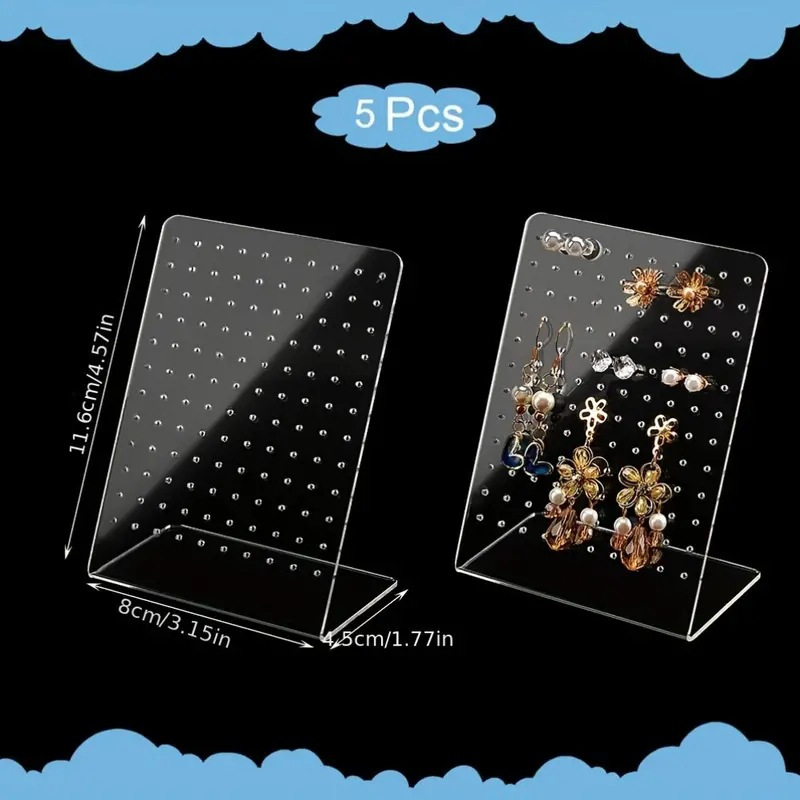 Skaidrūs akriliniai papuošalai, auskarai, lūpų nagų demonstracinė lenta, 20-16G ausų kaulo nagų demonstracinė lentyna