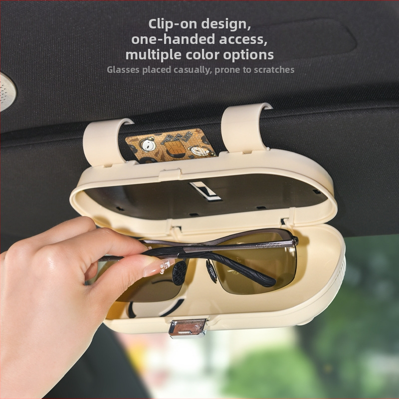 Automobilio akinių dėžutė, automobilių aksesuarai, akinių segtukas, saulės skydelis, daugiafunkcis, universalus, akiniai nuo saulės, patogi laikymo dėžutė