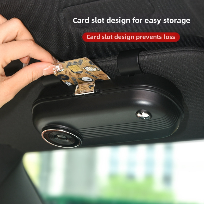 Кутия за автомобилни очила, аксесоари за кола, щипка за очила, сенник, многофункционална универсална кутия за слънчеви очила, удобна кутия за съхранение