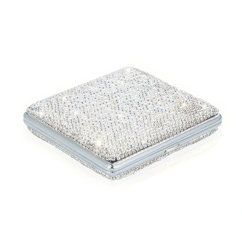 Populaarne tipptasemel kahepoolne teemantidega kaunistatud sigaretikarp, luksuslik, loominguline ja isikupärastatud kivikestega sigaretikarp, piiriülene tipptasemel kaasaskantav sigaretikarp naistele