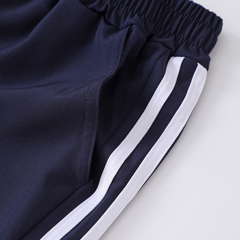 Λεπτό καλοκαιρινό παντελόνι για αγόρια για μαθητές γυμνασίου και δημοτικού, παντελόνι σχολικής στολής με δύο ρίγες, μαύρο και σκούρο μπλε αθλητικό παντελόνι, παντελόνι σχολείου με ίσια γραμμή