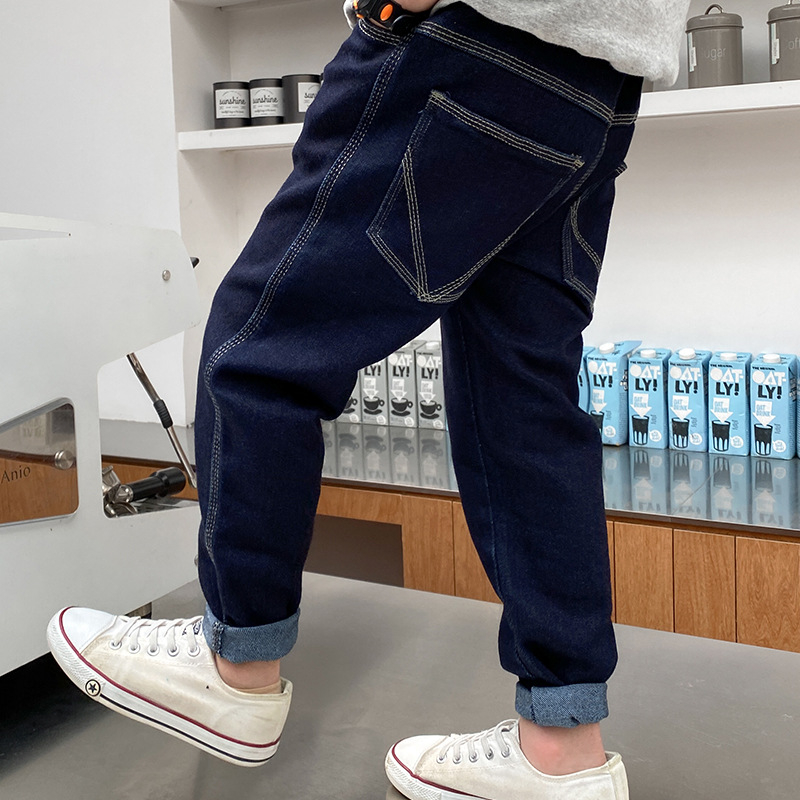 Detské oblečenie 2023 Letné nové chlapčenské rifle, detské háremové nohavice pre stredné a veľké deti, jarné a jesenné chlapčenské nohavice v kórejskej móde