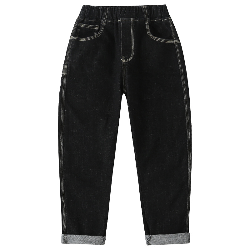 Detské oblečenie 2023 Letné nové chlapčenské rifle, detské háremové nohavice pre stredné a veľké deti, jarné a jesenné chlapčenské nohavice v kórejskej móde