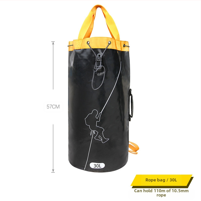 Pārrobežu karsti pārdota āra sporta virvju uzglabāšanas soma alpīnismam, klinšu kāpšanas soma, salokāma plecu virvju soma, upes mugursoma