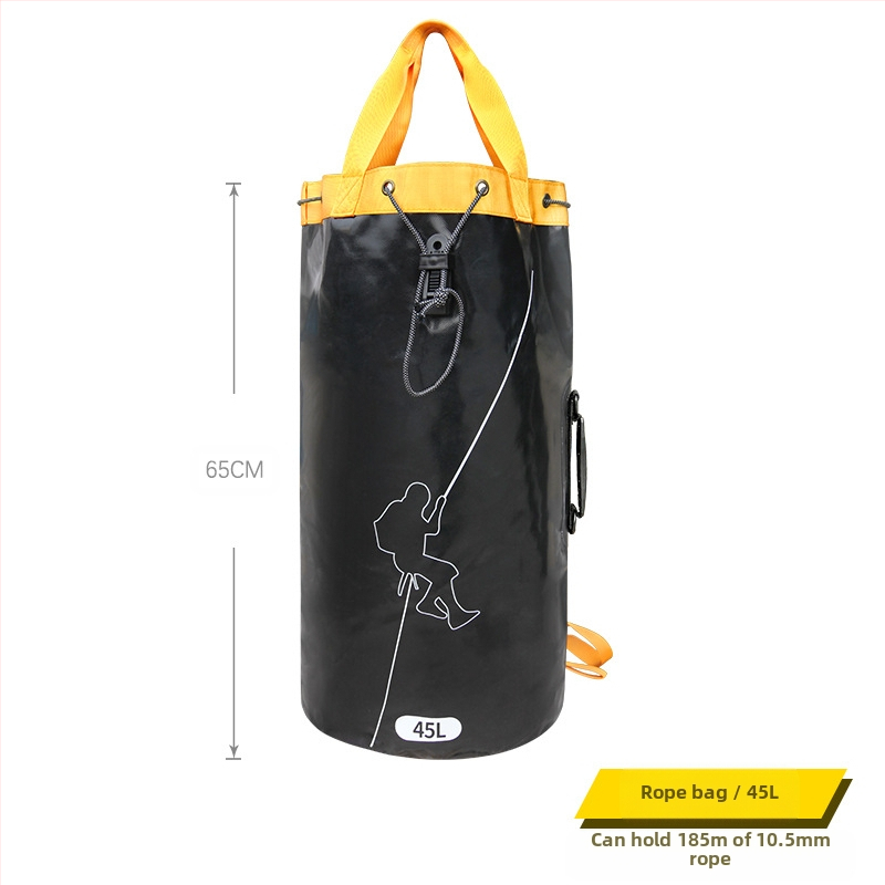 Pārrobežu karsti pārdota āra sporta virvju uzglabāšanas soma alpīnismam, klinšu kāpšanas soma, salokāma plecu virvju soma, upes mugursoma