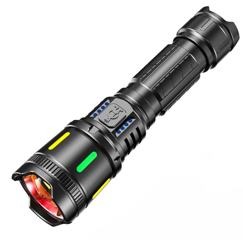 Prekogranična LED laserska prijenosna svjetiljka dugog dometa s digitalnim zaslonom, punjiva svjetiljka za hitne slučajeve, patrolna svjetiljka za sprječavanje poplava, vanjska svjetiljka s jakim svjetlom