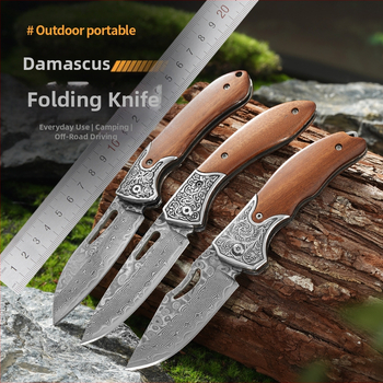 Õues kasutatav voltimisnuga 67-kihiline Damaskuse voltimisnuga kaasaskantav multifunktsionaalne nuga majapidamispuuviljakoorija Amazon