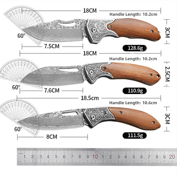 Õues kasutatav voltimisnuga 67-kihiline Damaskuse voltimisnuga kaasaskantav multifunktsionaalne nuga majapidamispuuviljakoorija Amazon