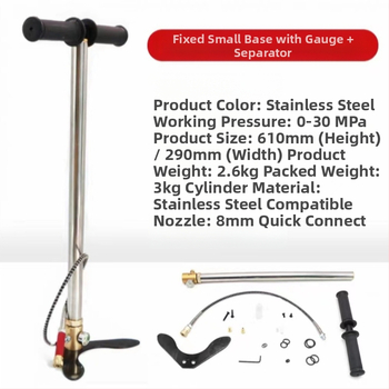 Gamyklinis tiesioginis nerūdijančio plieno aukšto slėgio siurblys 30MPA vandeniu aušinamas rankinis oro siurblys 40MPA