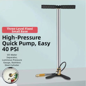 Gamyklinis tiesioginis nerūdijančio plieno aukšto slėgio siurblys 30MPA vandeniu aušinamas rankinis oro siurblys 40MPA