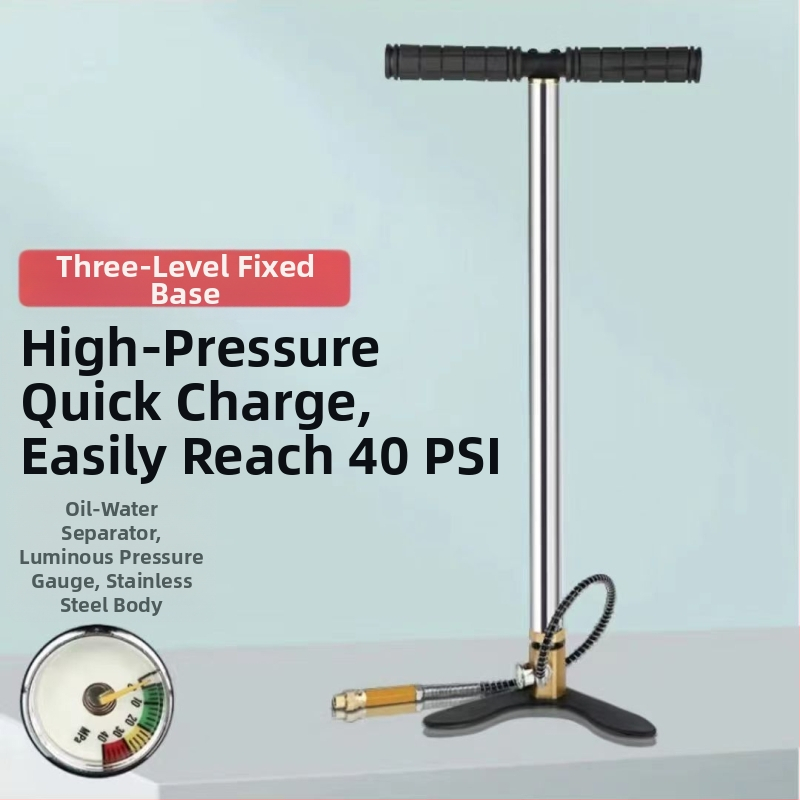 Gamyklinis tiesioginis nerūdijančio plieno aukšto slėgio siurblys 30MPA vandeniu aušinamas rankinis oro siurblys 40MPA