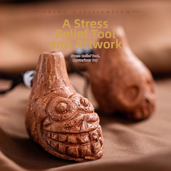 Μίνι κεραμικό φλάουτο Aztec, σφυρίχτρα λάσπης αγγειοπλαστικής, σφυρίχτρα αποσυμπίεσης, φάρσα τρόμου, ουρλιαχτό, παιχνίδι τέχνασμα