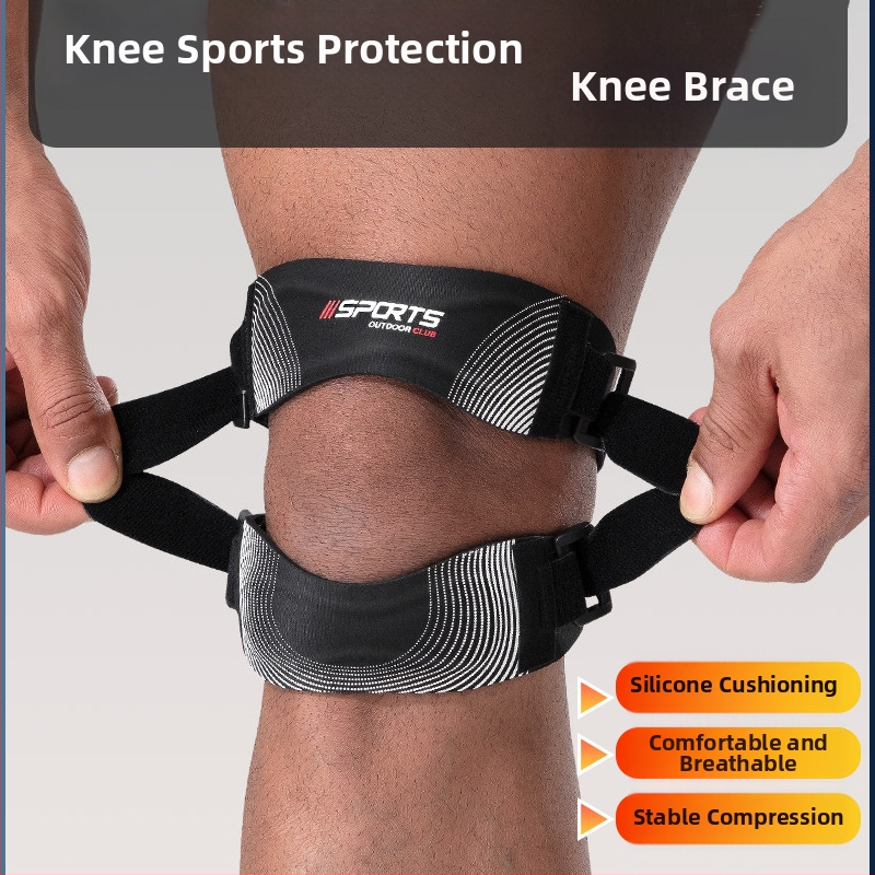 Αθλητική συμπίεση αρθρώσεων επιγονατίδας ζώνη υπαίθριου τρεξίματος γυμναστικής μπάσκετ προστατευτικό γόνατος ανδρικό απορροφητικό κραδασμών αναπνεύσιμο προστατευτικό κάλυμα γυναικών