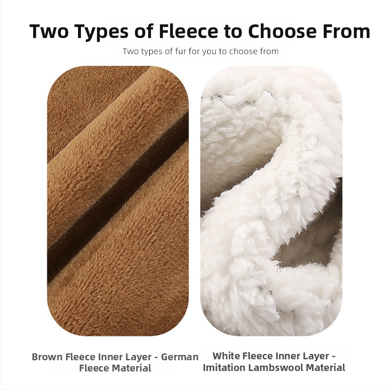 Есенно-зимна наколенка с пълна подплата от полар, имитация на овчи кадифе, двойно удебелена, топла наколенка с цип