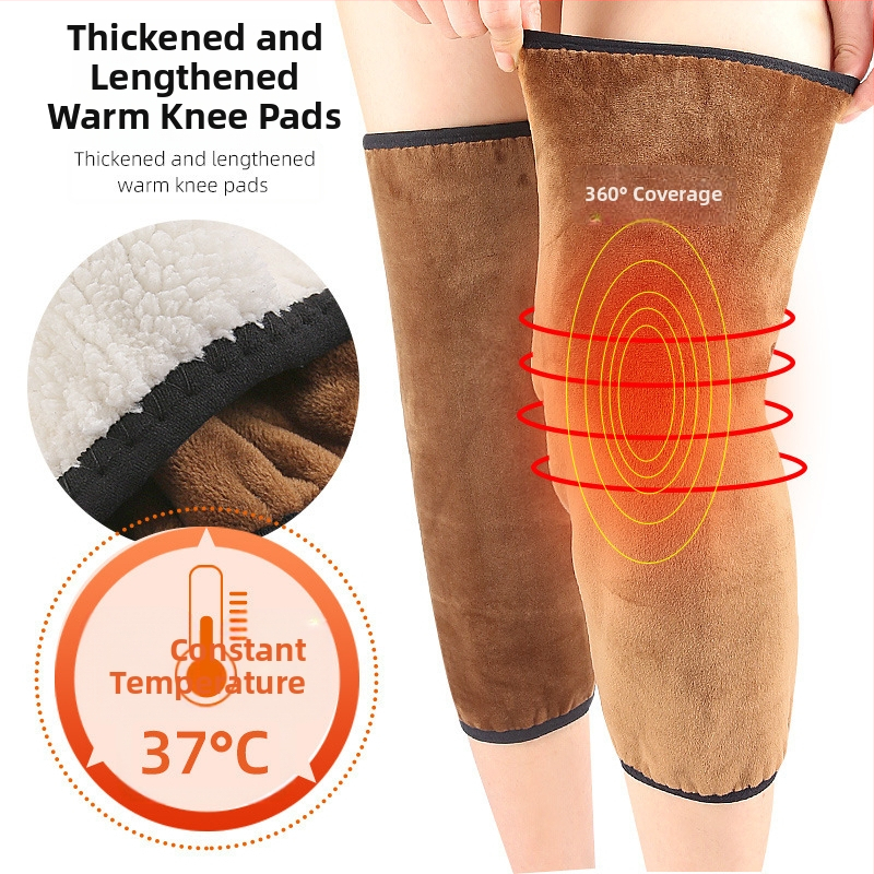 Есенно-зимна наколенка с пълна подплата от полар, имитация на овчи кадифе, двойно удебелена, топла наколенка с цип