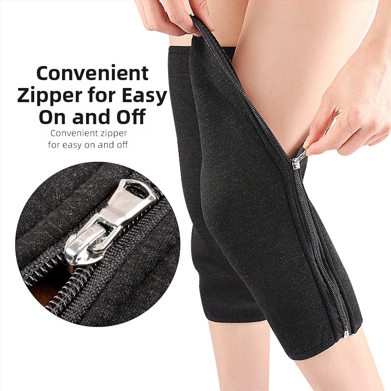 Есенно-зимна наколенка с пълна подплата от полар, имитация на овчи кадифе, двойно удебелена, топла наколенка с цип