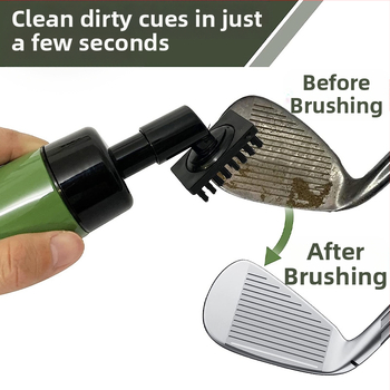 Νέα βούρτσα ψεκασμού νερού γκολφ τύπου πρέσας βούρτσας καθαρισμού ψεκασμού νερού, βούρτσα με κεφαλή σφαιρών, πολύχρωμα προαιρετικά αξεσουάρ γκολφ