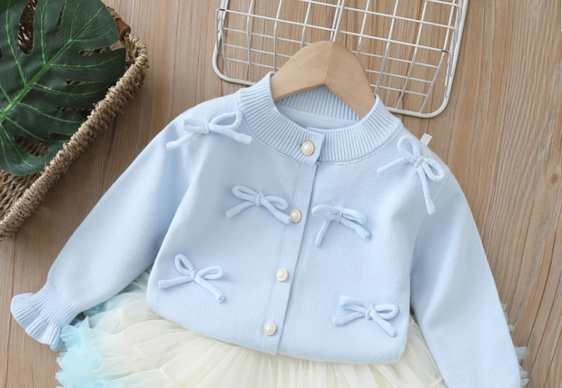 Tüdrukute kevadine kaheosaline komplekt - Aisha printsess grupi tutu seelik sügiseks ja talveks, vastsündinud tüdrukute Korea stiilis kootud kardigan