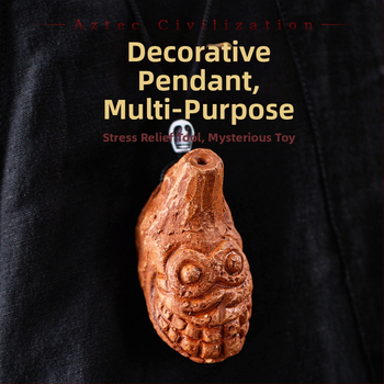 Μίνι κεραμικό φλάουτο Aztec, σφυρίχτρα λάσπης αγγειοπλαστικής, σφυρίχτρα αποσυμπίεσης, φάρσα τρόμου, ουρλιαχτό, παιχνίδι τέχνασμα