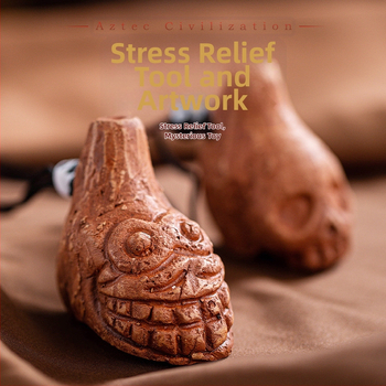 Μίνι κεραμικό φλάουτο Aztec, σφυρίχτρα λάσπης αγγειοπλαστικής, σφυρίχτρα αποσυμπίεσης, φάρσα τρόμου, ουρλιαχτό, παιχνίδι τέχνασμα