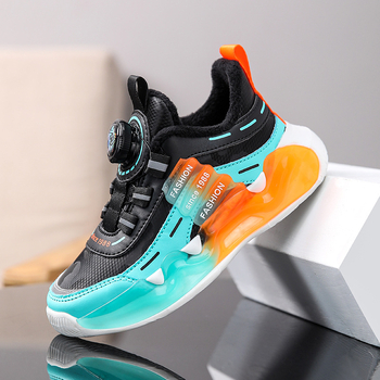 Παπούτσια για αγόρια 2024 Φθινόπωρο και Χειμώνας Νέα παπούτσια για αγόρια με επένδυση από φλις, παχιά, casual, για φοιτητές, παιδικά sneaker