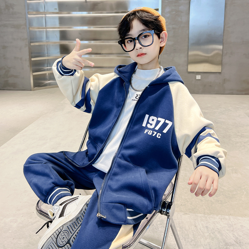 Lasteriided poistele kevad- ja sügisriided ülikonnad 2024 uus suur poiste võrkpunane kena kaheosaline moegeneratsioon