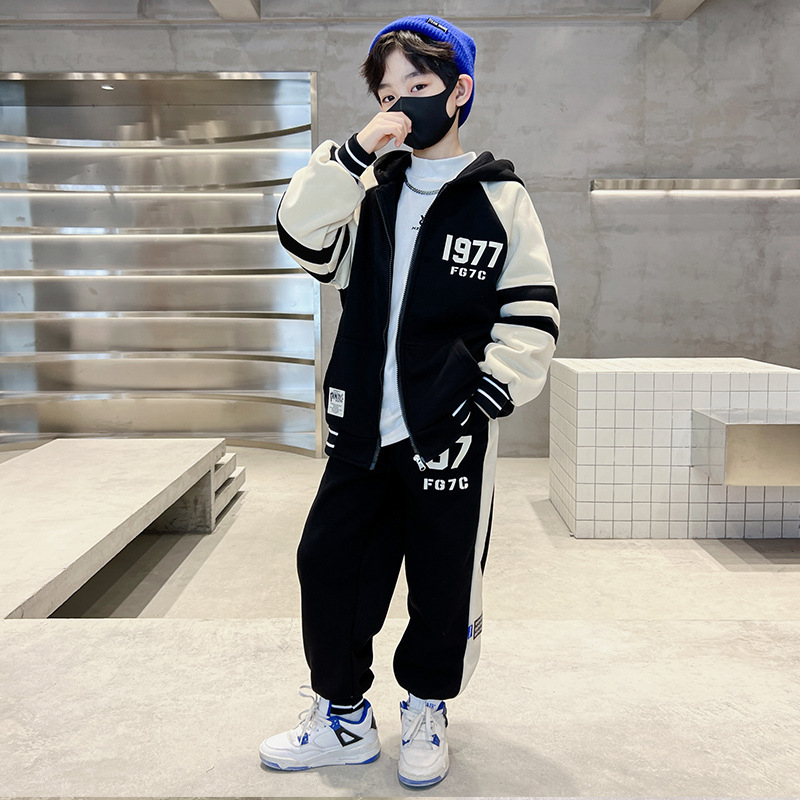 Lasteriided poistele kevad- ja sügisriided ülikonnad 2024 uus suur poiste võrkpunane kena kaheosaline moegeneratsioon