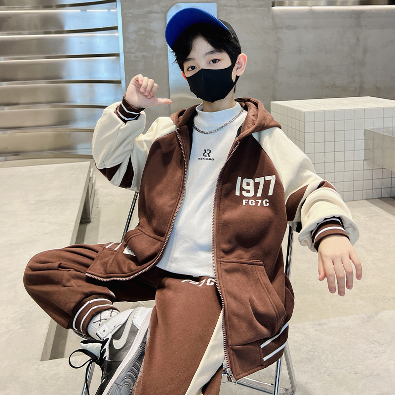 Lasteriided poistele kevad- ja sügisriided ülikonnad 2024 uus suur poiste võrkpunane kena kaheosaline moegeneratsioon