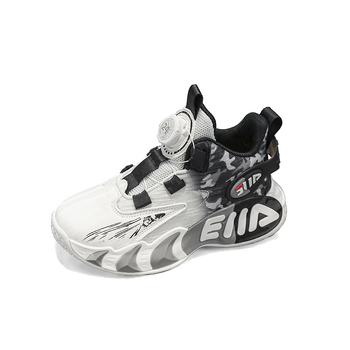 Εκρηκτικά παπούτσια τρεξίματος για παιδιά και αγόρια με μαλακή σόλα, ανθεκτικά στη φθορά, αντιολισθητικά παπούτσια μπάσκετ από πλέγμα με περιστρεφόμενο κουμπί για αθλητικά παπούτσια