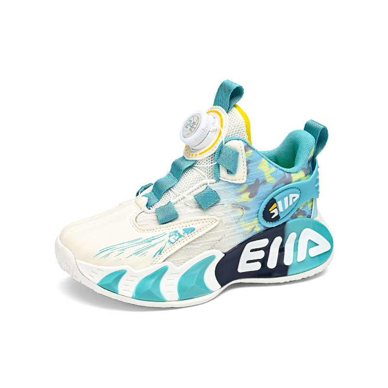 Plahvatusohtlikud laste ja poiste pehme tallaga jooksujalatsid. Kulumiskindlad libisemiskindlad võrgust korvpallijalatsid tossu pöörleva nupuga.