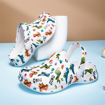 Παιδικά Παπούτσια Croc Cross-Border Νέα Σανδάλια με Μαλακή Σόλα για Αγόρια και Κορίτσια Πλήρως Τυπωμένες Παντόφλες με Δάχτυλα στα Δάχτυλα για Εξωτερικά Ρούχα Dropshipping