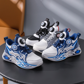 Νέα παιδικά παπούτσια μπάσκετ 2025, αναπνεύσιμα, ανοιξιάτικα και φθινοπωρινά αθλητικά παπούτσια για αγόρια