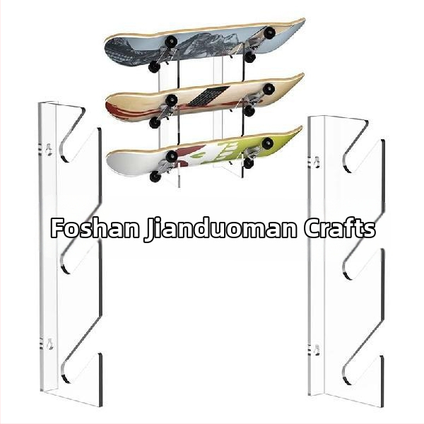 1 чифт акрилни стойки за скейтборд, стенен монтаж, хоризонтална стойка за съхранение на скутери, стойка за лонгборд