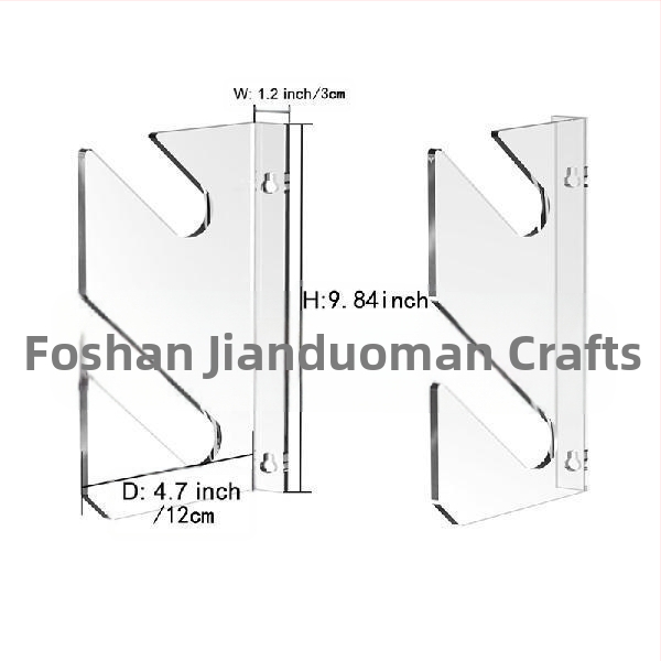 1 чифт акрилни стойки за скейтборд, стенен монтаж, хоризонтална стойка за съхранение на скутери, стойка за лонгборд