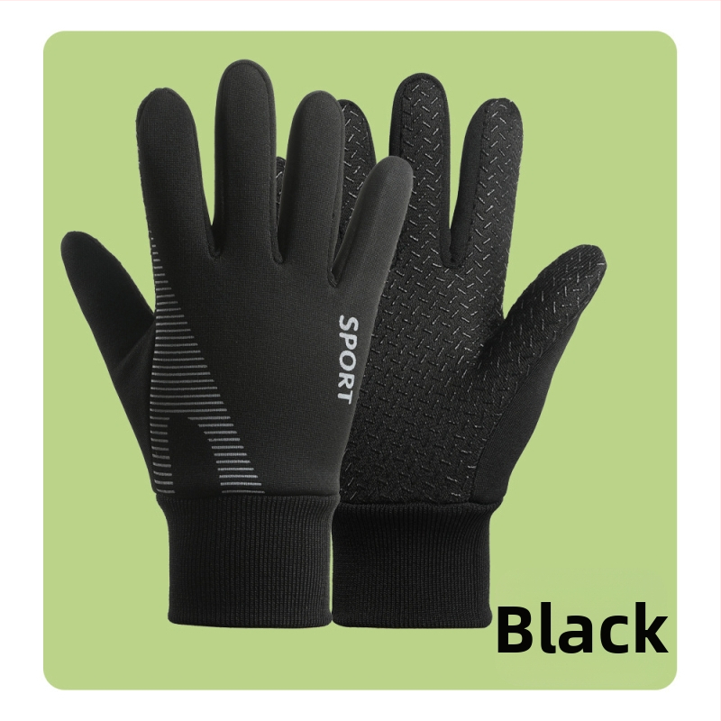 Vaikiškos pirštinės berniukams, atsparios vėjui, slidinėjimui, sniegui, vandeniui, su vilnos pamušalu, neslystančios, šiltos žieminės berniukų dviračių pirštinės