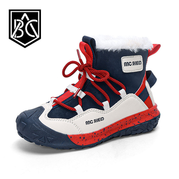 Bērnu sniega zābaki 2024. gada ziemas jauni, silti, ūdensnecaurlaidīgi zēnu potīšu zābaki, vidēji un lieli bērnu, ar vilnas oderi, sabiezināti meiteņu kokvilnas apavi