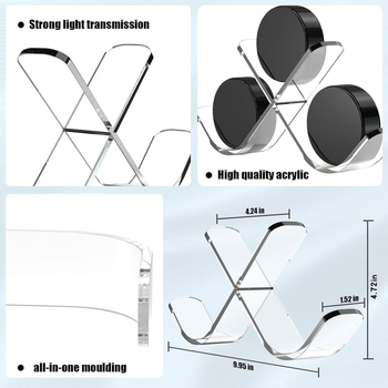 Διασυνοριακή χονδρική πώληση ακρυλικού τριών πλέγματων συνδυασμού μπάλας μπαστούνιου, βάση χόκεϊ, ακρυλική διαφανής βάση επίδειξης