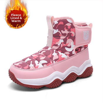 Vaikiški sniego batai mergaitėms, nauji, su vilnos pamušalu, dideli, medvilniniai batai, vandeniui atsparūs, šilti, medvilniniai batai