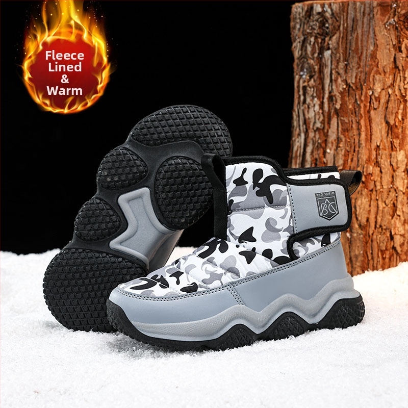 Vaikiški sniego batai mergaitėms, nauji, su vilnos pamušalu, dideli, medvilniniai batai, vandeniui atsparūs, šilti, medvilniniai batai