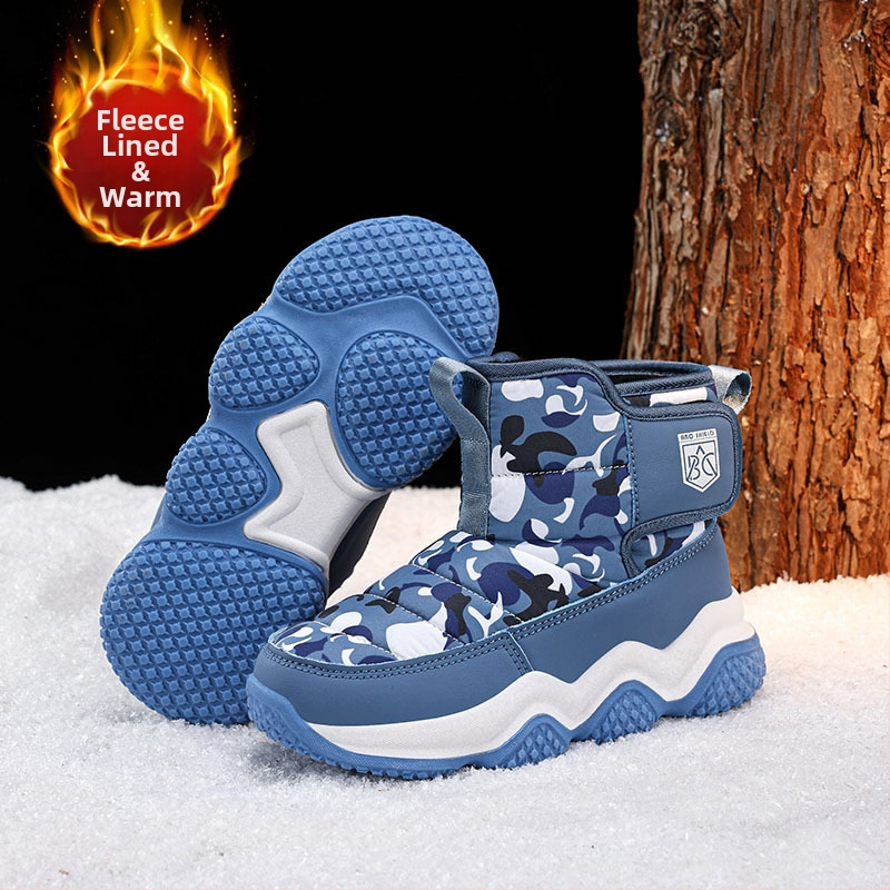 Vaikiški sniego batai mergaitėms, nauji, su vilnos pamušalu, dideli, medvilniniai batai, vandeniui atsparūs, šilti, medvilniniai batai