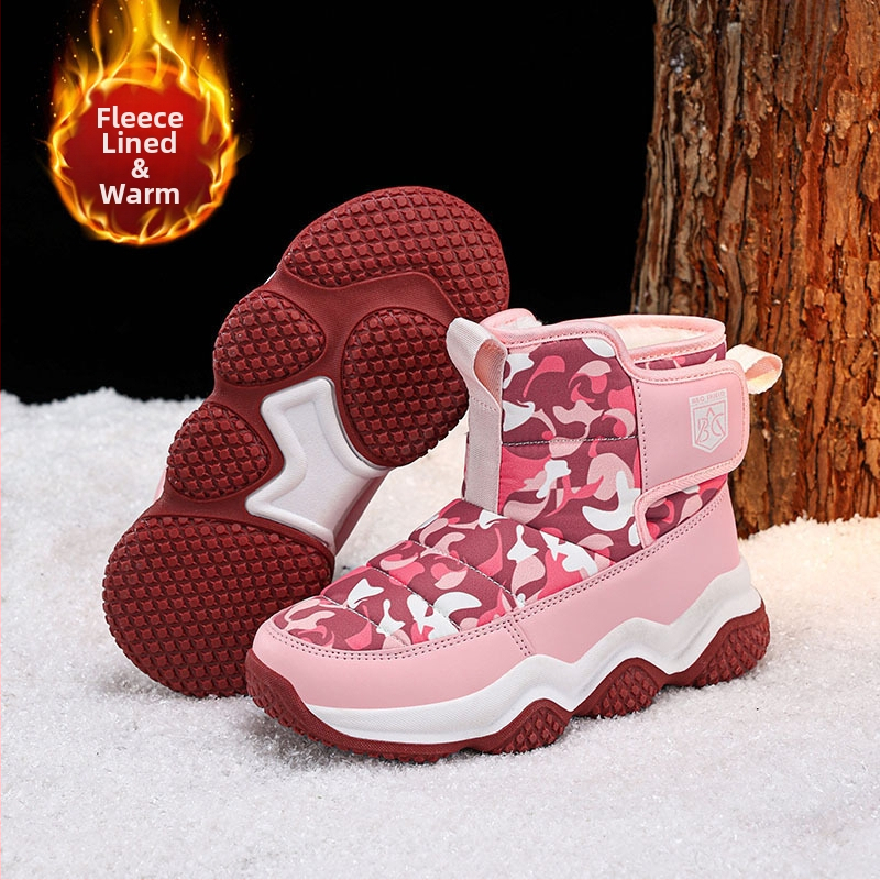 Vaikiški sniego batai mergaitėms, nauji, su vilnos pamušalu, dideli, medvilniniai batai, vandeniui atsparūs, šilti, medvilniniai batai