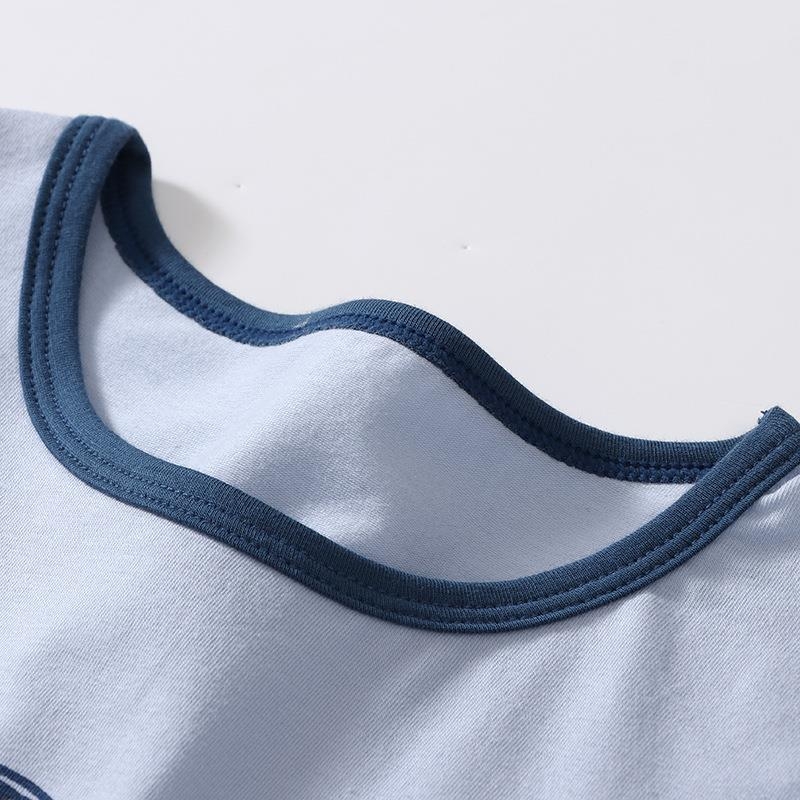 Berniukų rudens ir žiemos apatinių komplektas, rudens drabužių ir kelnių komplektas, likros medvilnės, vidutinio ir didelio dydžio vaikų apatinių komplektas, naujo stiliaus šukuosena