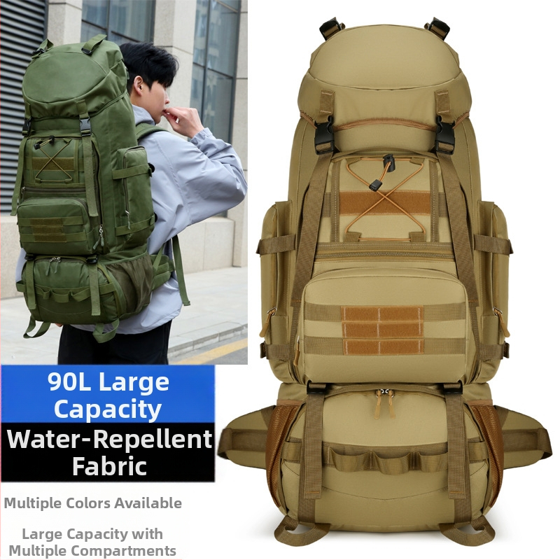 Āra pārgājienu alpīnisma soma vīriešiem, 90 litru ietilpīga, viegla mugursoma sievietēm, ūdensnecaurlaidīga ceļojumu soma