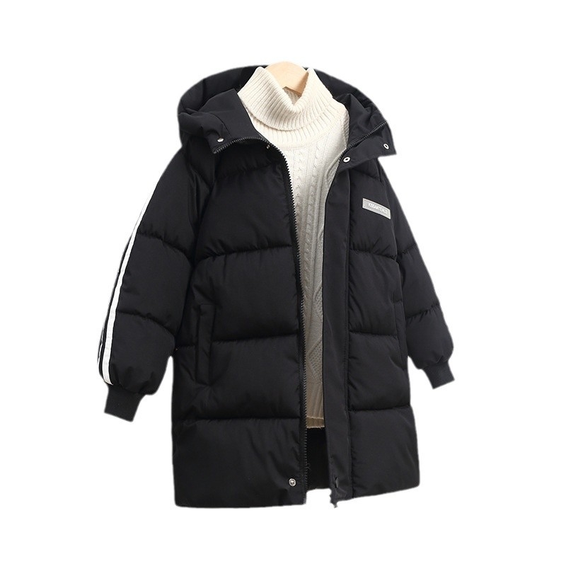 Dječji kaput od perja s pamučnom podstavom, srednje duljine, kaput od perja s pamučnom podstavom za dječake i djevojčice, dječji kaput preko koljena, debela podstava od pamuka