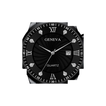 2025 Διασυνοριακό Δημοφιλές Μόδα Επιχειρήσεων με Ενσωματωμένη Ζώνη από Ατσάλι με Κράμα και Σταυρό, Ανδρικό Ρολόι, Σετ Κοσμημάτων