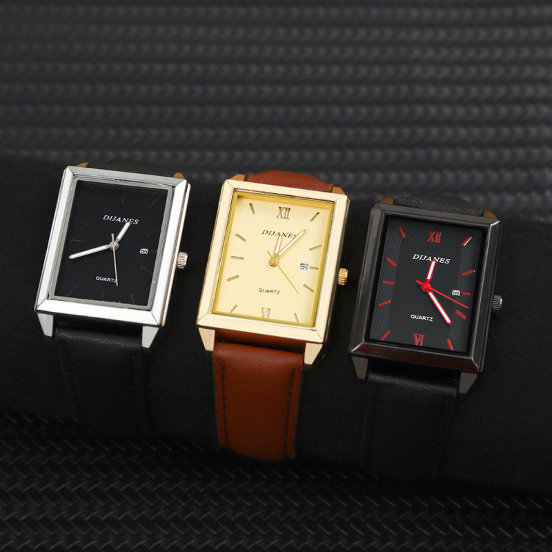 DIJANES piiriülene kuummüügikell, 3-osaline meeste käekella komplekt, terasest vööga võrgust vöökell, kvartskell